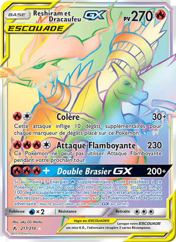 Reshiram et Dracaufeu GX